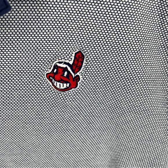 STARTER Cleveland Indians Collared Polo Shirt Vintage 90s Cotton MLB Baseball - Picture 3 of 11